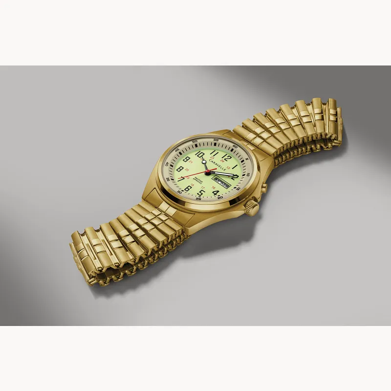 Parchment Dial Stainless Steel Expansion Traditional 44C112 | Bulova Parchment Dial Stainless Steel Expansion Traditional 44C112 | Bulova