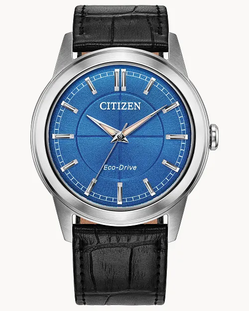 Rolan Blue Dial Leather Strap FE7130-01L | CITIZEN Rolan Blue Dial Leather Strap FE7130-01L | CITIZEN