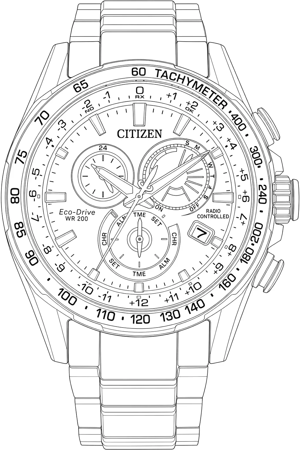 Watch technical diagram