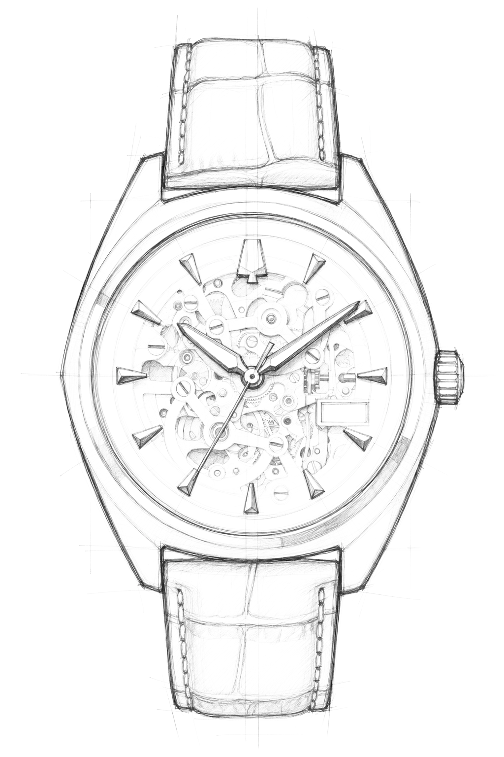 Watch technical diagram