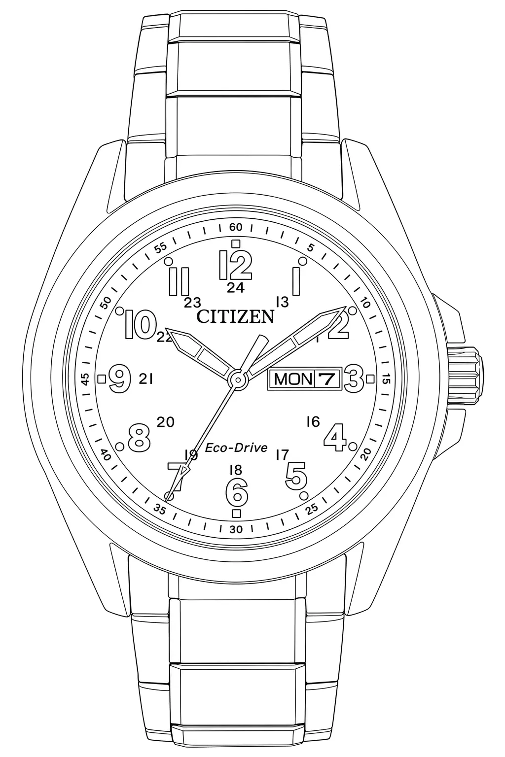 Watch technical diagram