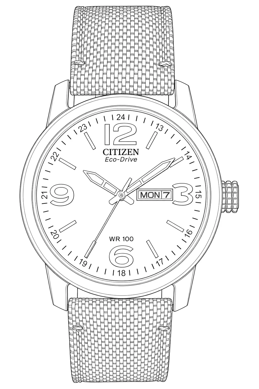 Watch technical diagram
