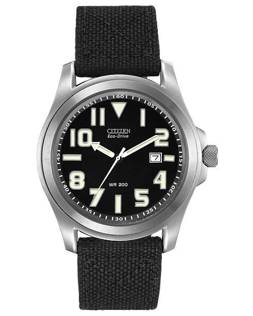Chandler Black Dial Nylon Strap BM6400 00E CITIZEN