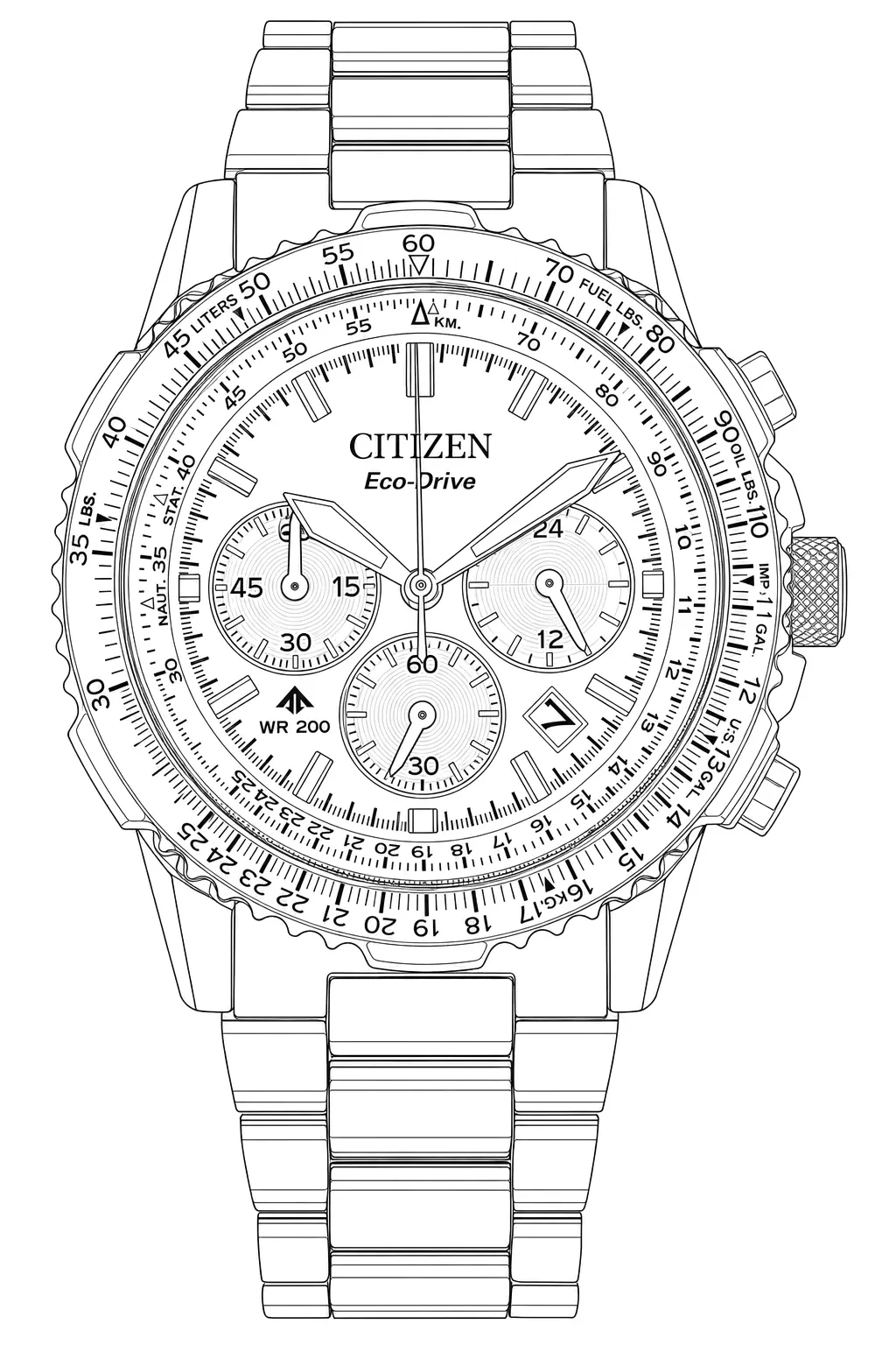 Watch technical diagram