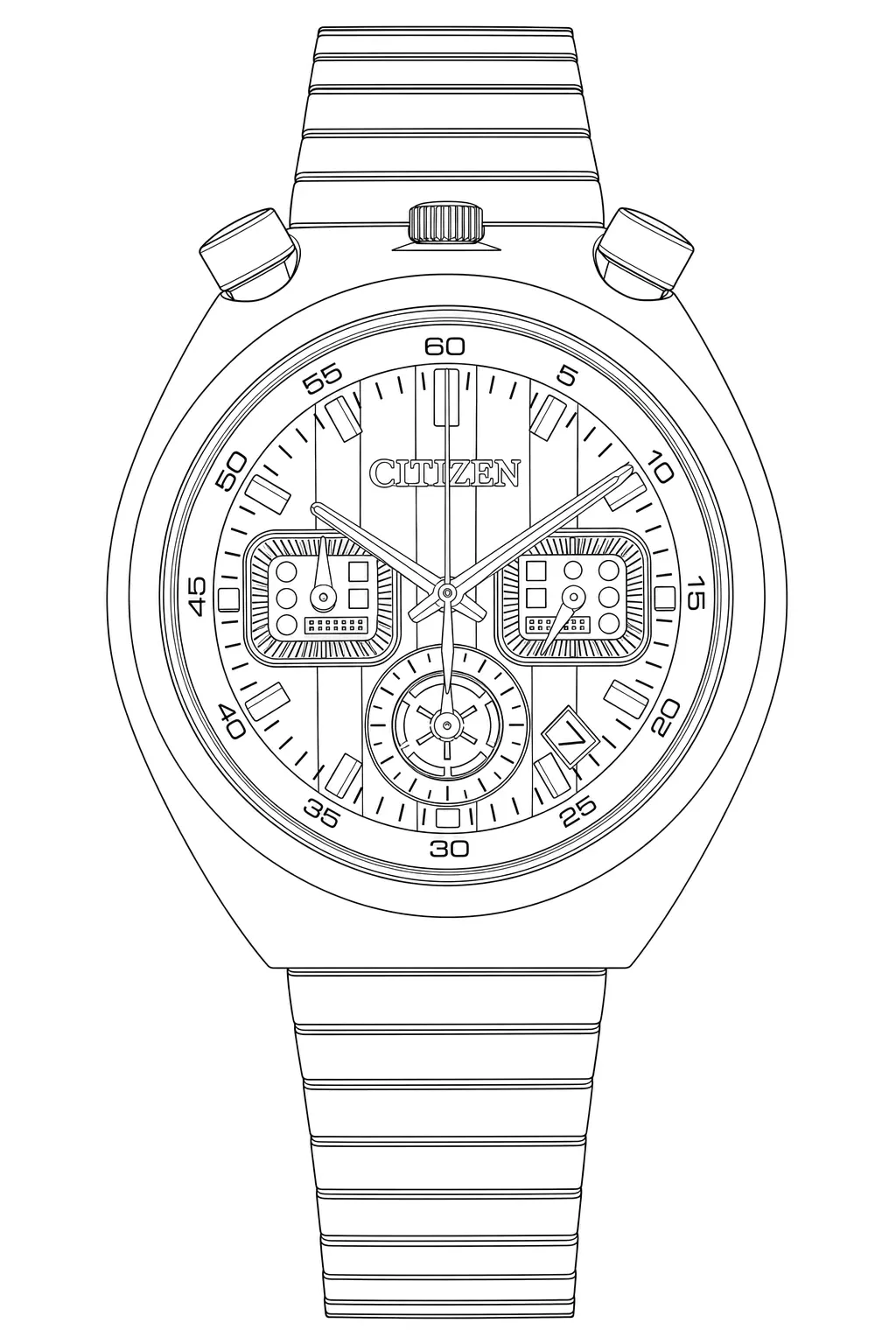 Watch technical diagram