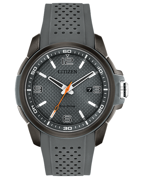 AR Men s Eco Drive AW1157 08H Gray Dial 3 Hand Date Watch CITIZEN