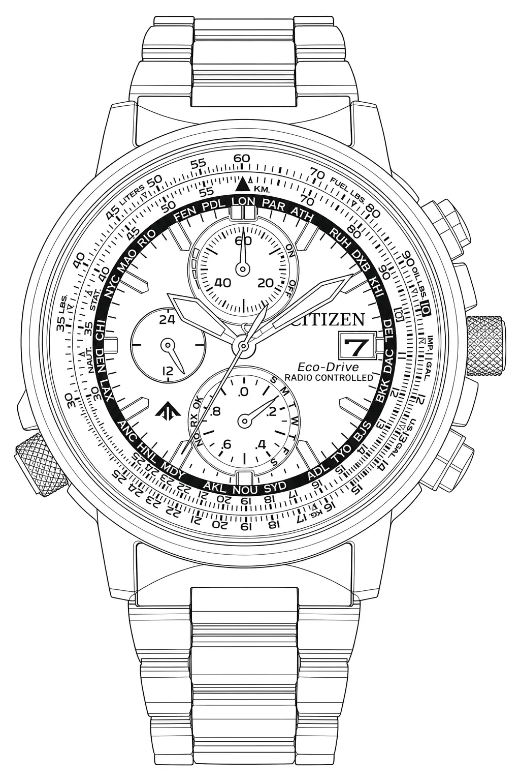 Watch technical diagram