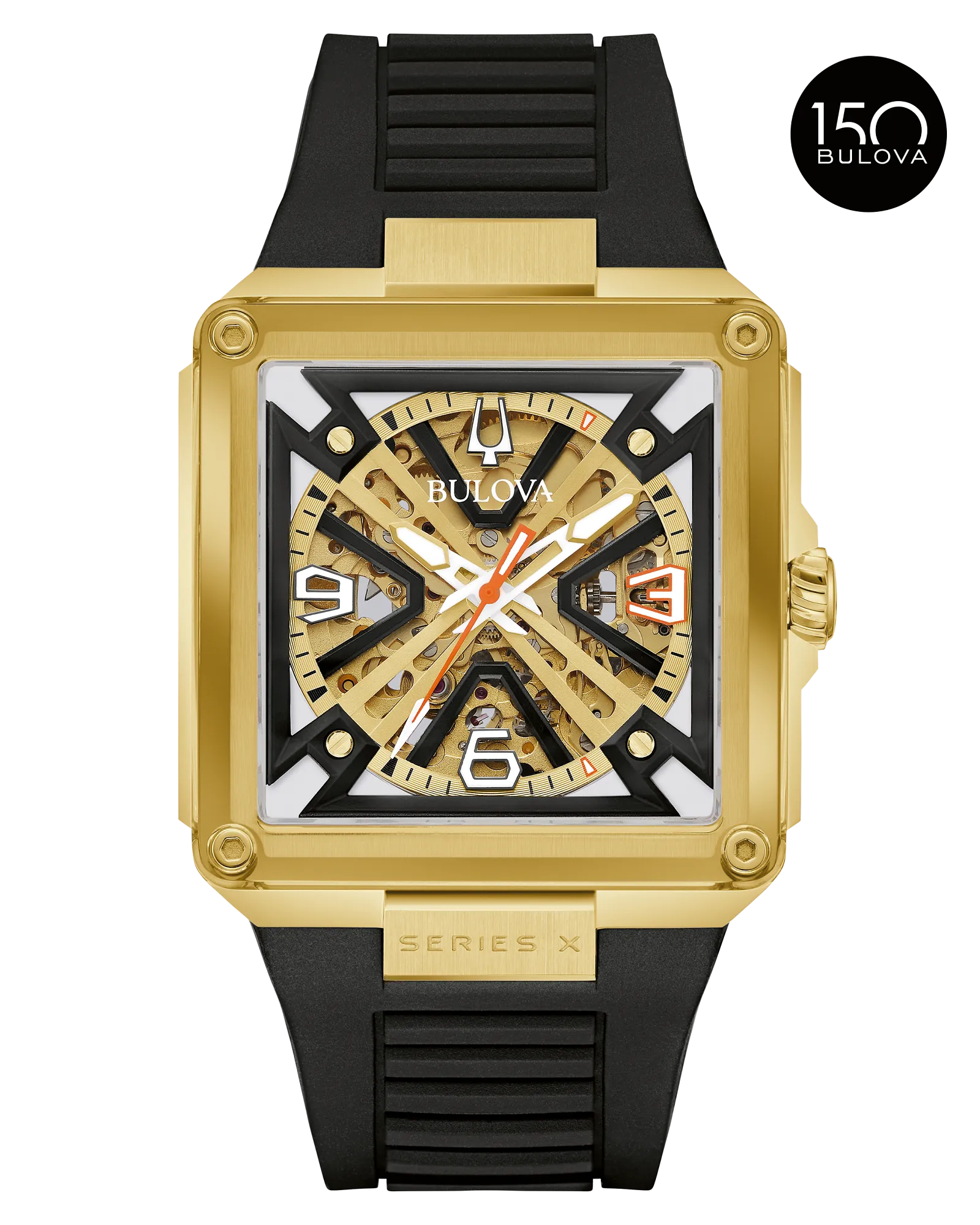Bulova Gold-Tone Dial HNBR Rubber Series X² 97A195 — Gold-Tone