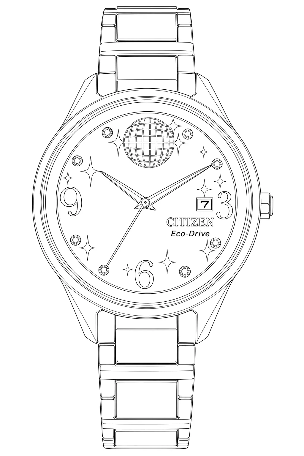 Watch technical diagram