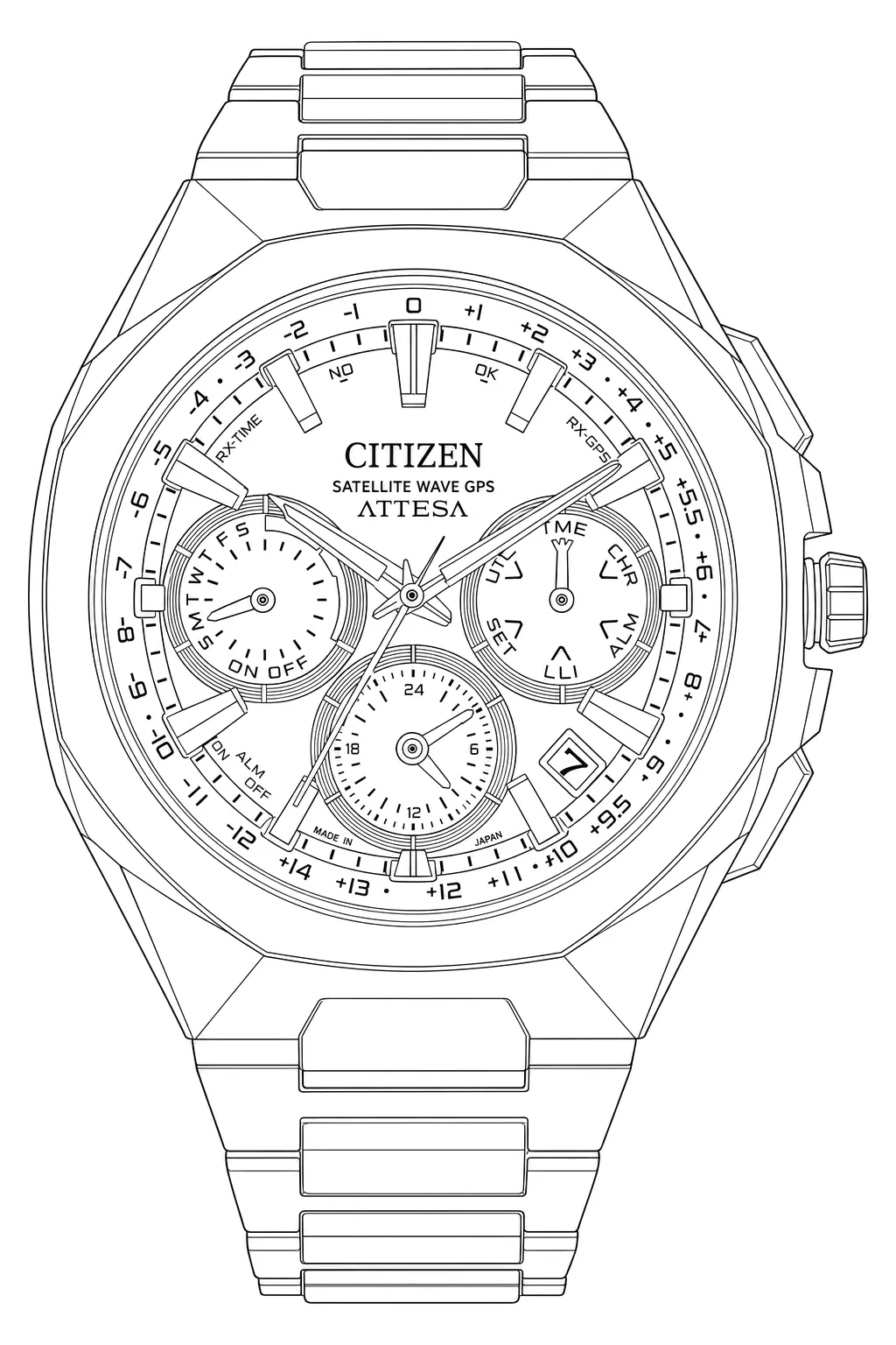 Watch technical diagram