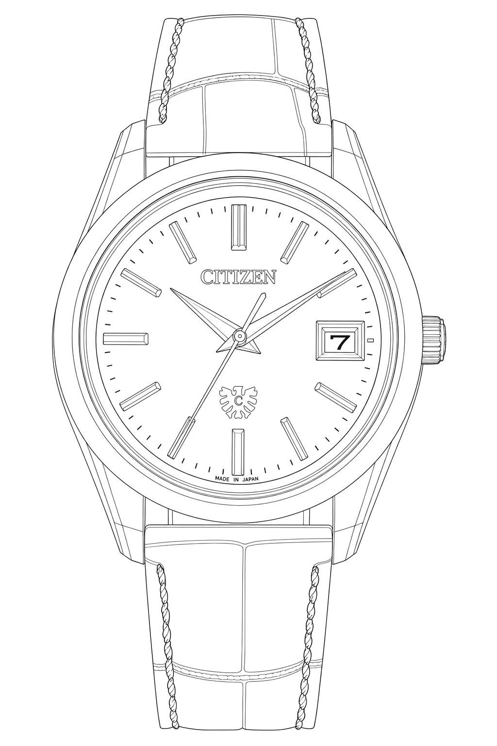 Watch technical diagram