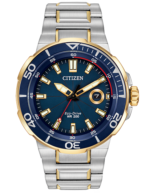 Citizen Endeavor Eco Drive Blue Dial Stainless Steel Watch CITIZEN