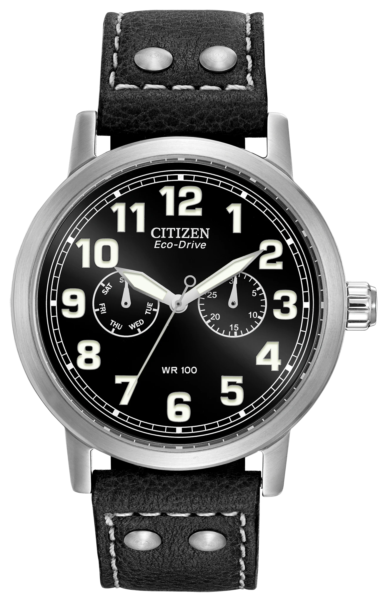 Avion Black Dial Leather Strap AO9030-21E | CITIZEN