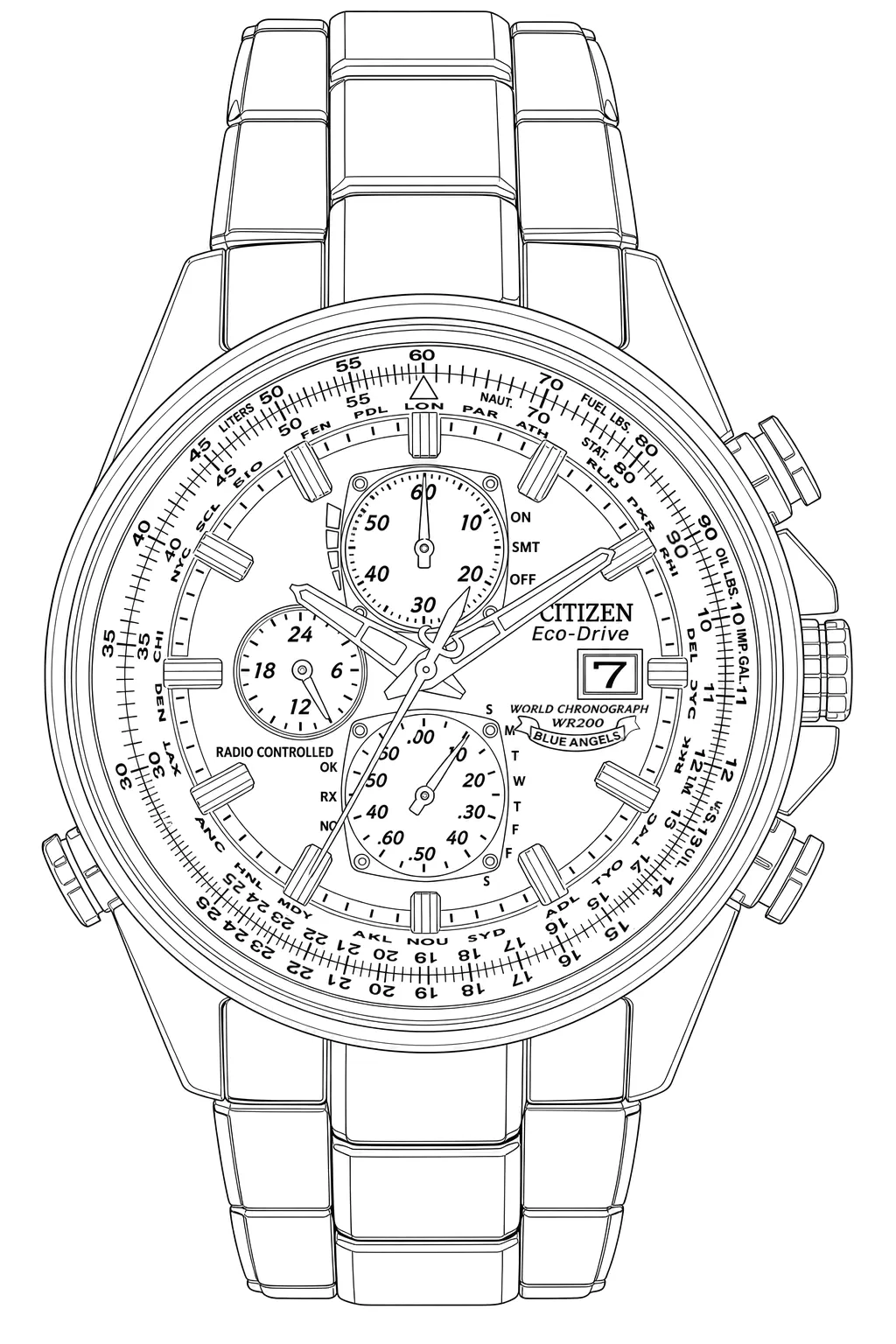 Watch technical diagram