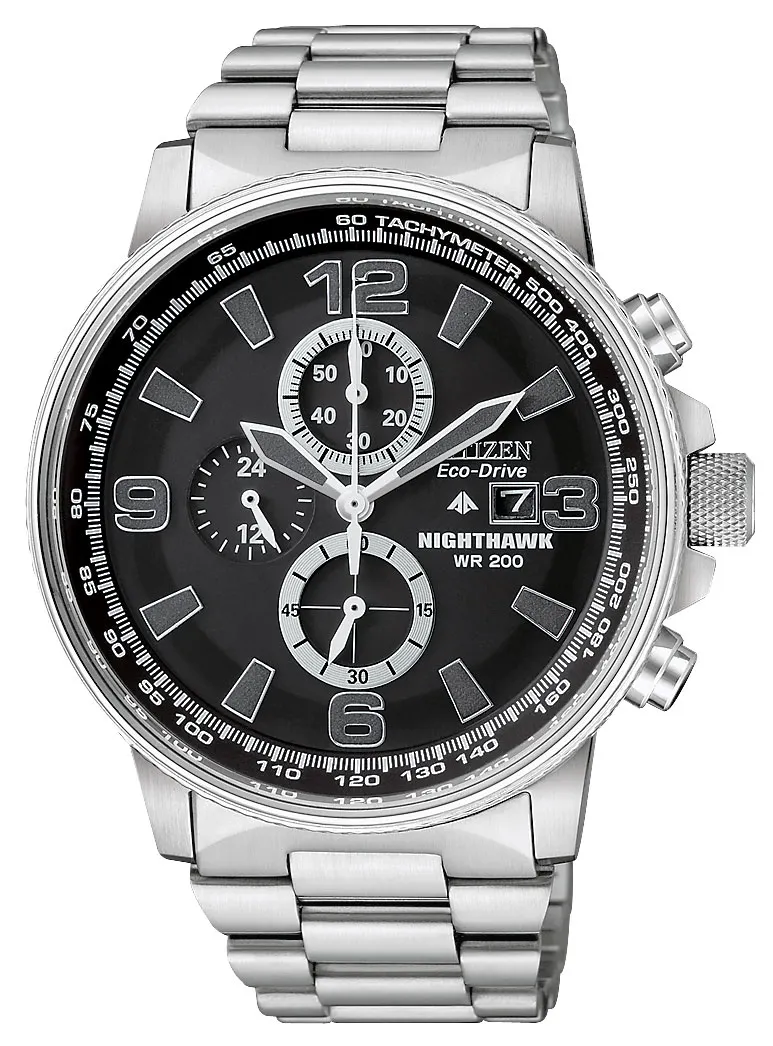 Nighthawk Black Dial Stainless Steel Bracelet CA0290-51E | CITIZEN