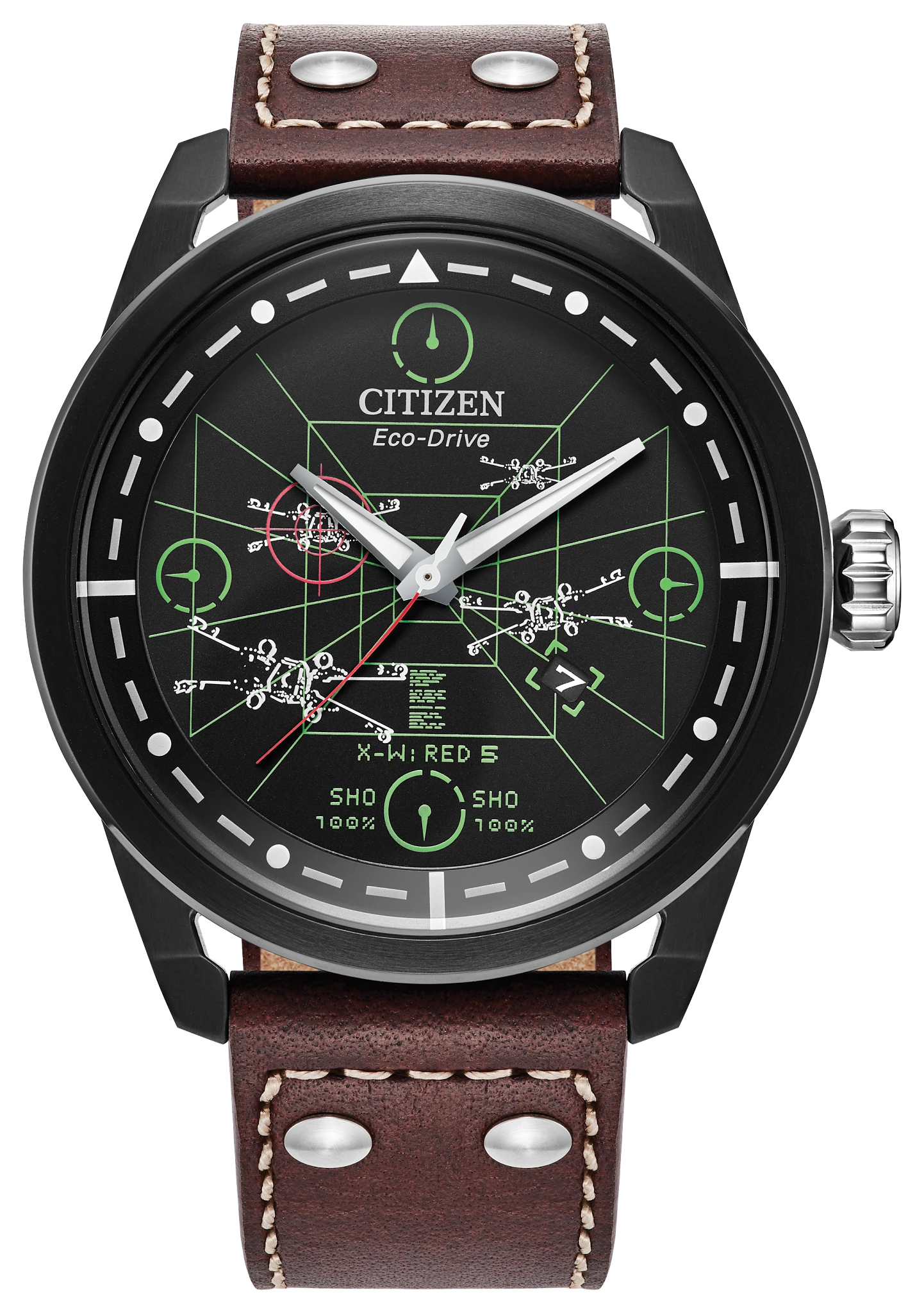 au maison X-Wing and TIE Fighter Black Dial Leather Strap AW1738-05W