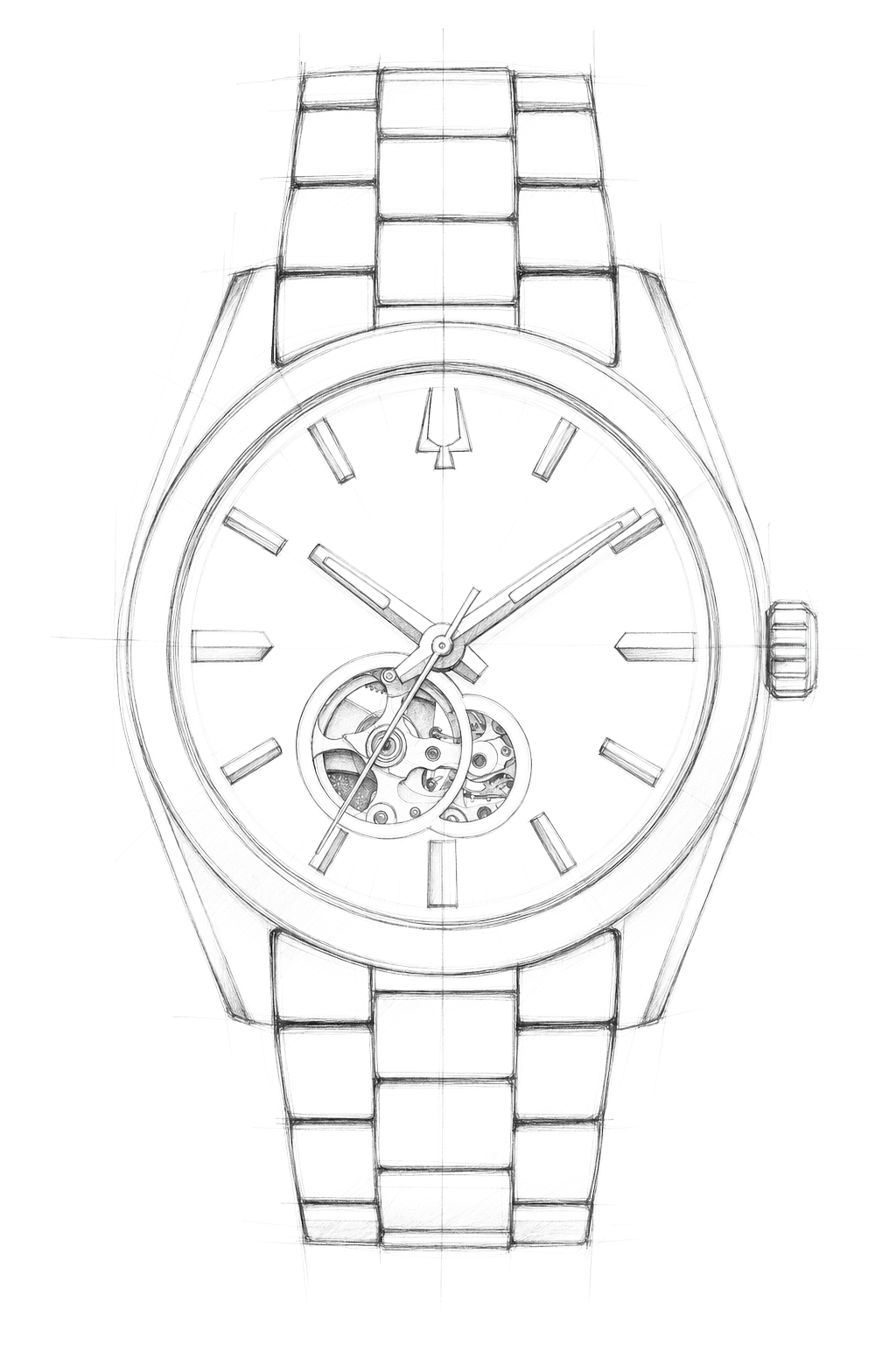 Watch technical diagram