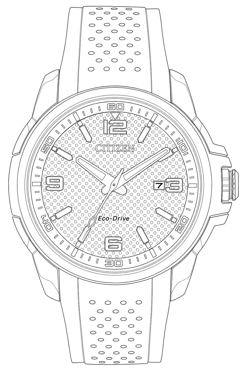 Watch technical diagram
