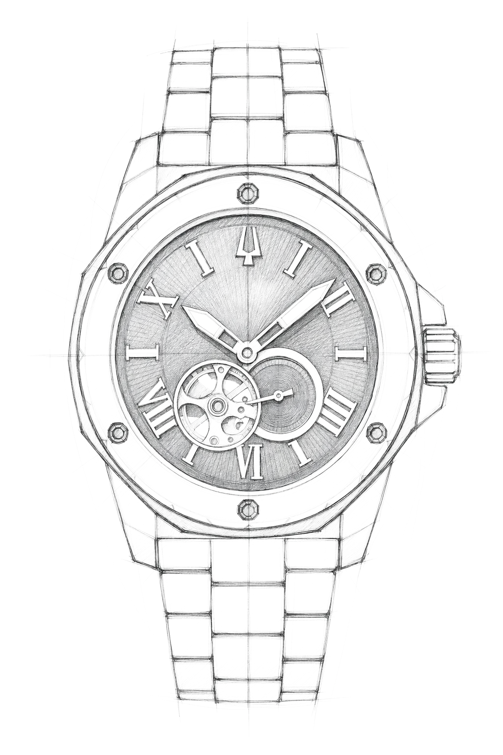 Watch technical diagram