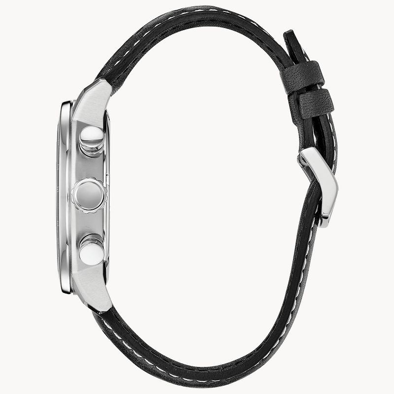 Brycen - Men's Eco-Drive CA0649-14E Steel Leather Strap Watch