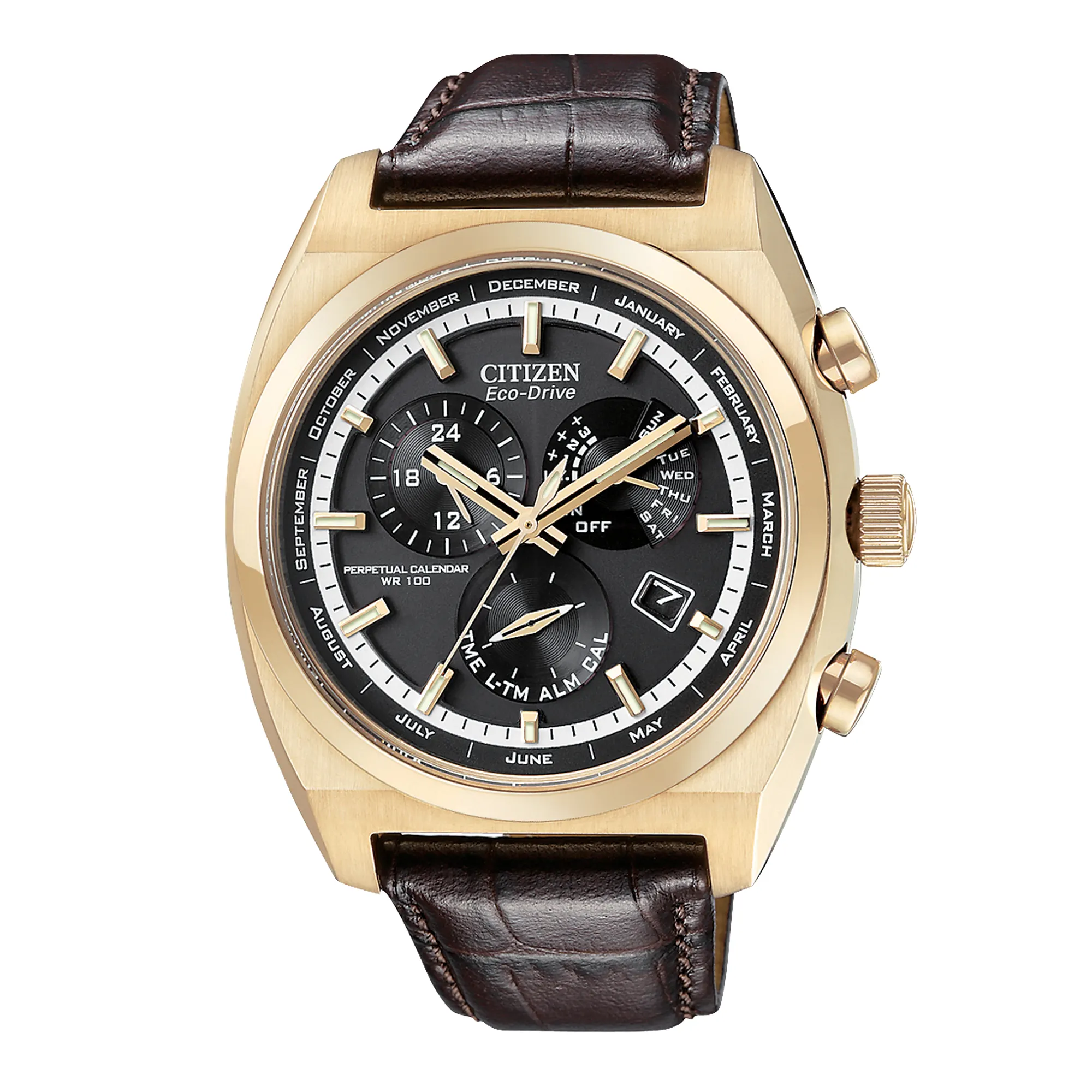 Chandler Black Dial Leather Strap BL8123-03E | CITIZEN