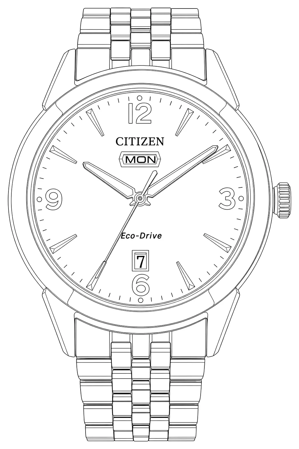 Watch technical diagram