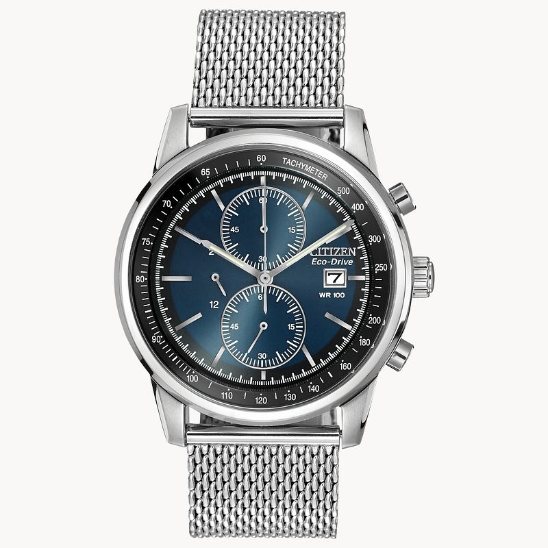 Chandler Blue Dial Stainless Steel Bracelet CA0331 56L CITIZEN