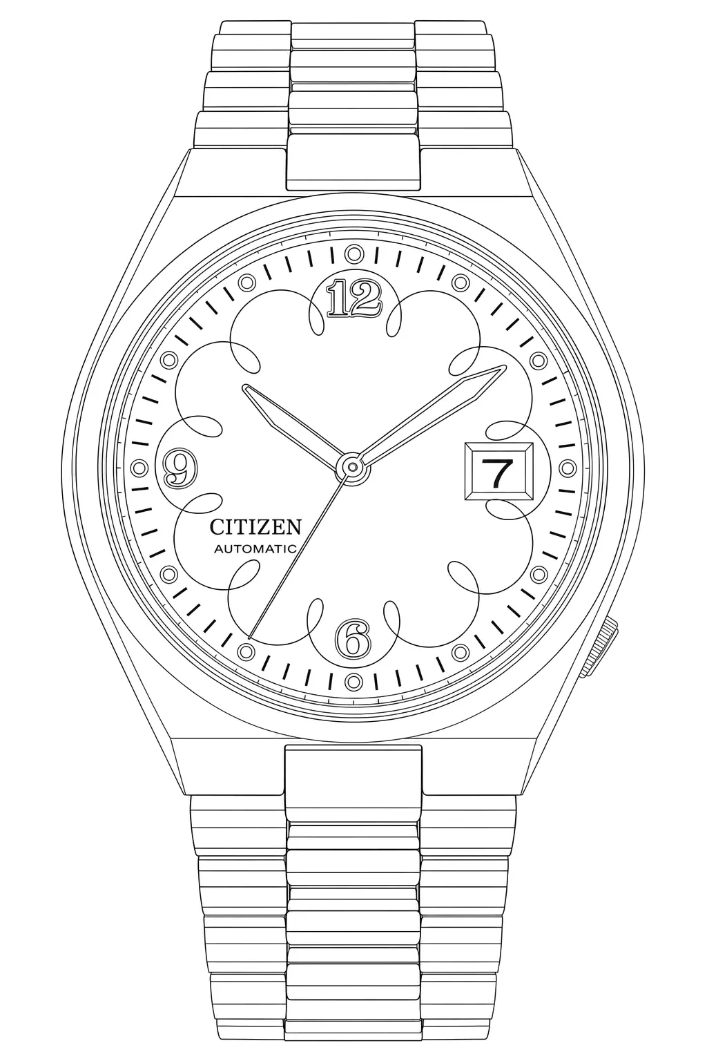 Watch technical diagram