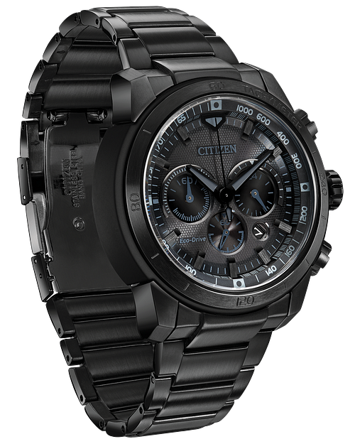 Ecosphere - Men's Eco-Drive Black Stainless Steel Watch | CITIZEN