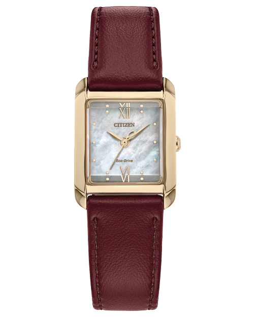 Citizen eco drive ladies leather strap clearance