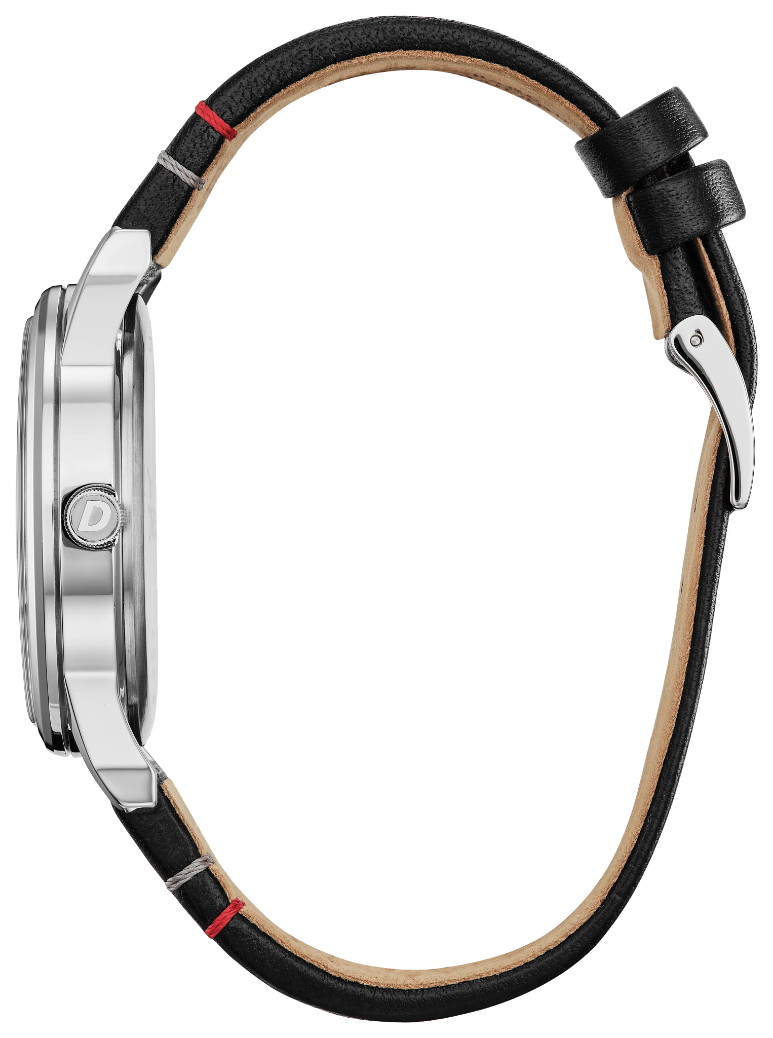 Mickey Shadow Silver-Tone Dial Leather Strap BV1130-03W | CITIZEN