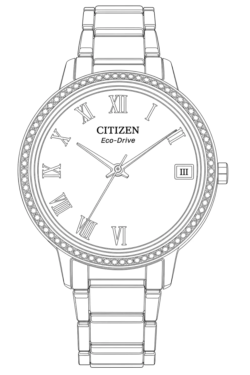 Watch technical diagram