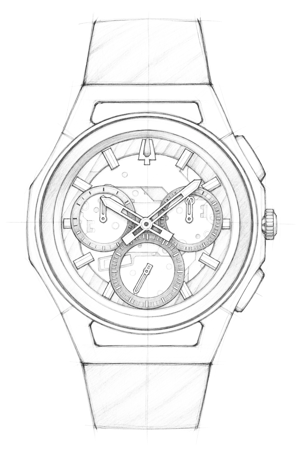 Watch technical diagram