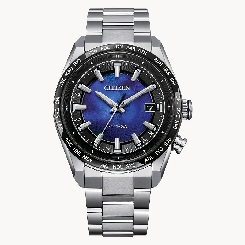 ATTESA Blue Dial Super Titanium with Platinum DLC Coating Bracelet ATTESA Blue Dial Super Titanium with Platinum DLC Coating Bracelet