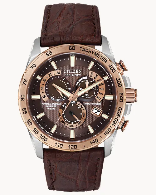 PCAT Brown Dial Genuine Crocodile Strap AT4001-00X | CITIZEN PCAT Brown Dial Genuine Crocodile Strap AT4001-00X | CITIZEN