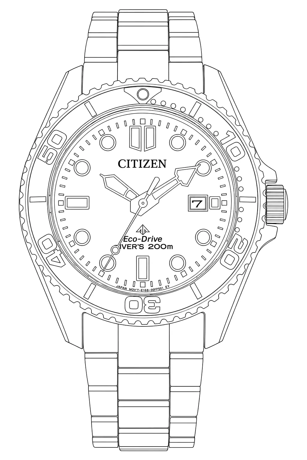Watch technical diagram