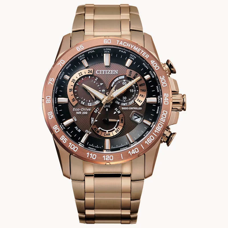 PCAT Brown Dial Stainless Steel Bracelet CB5896-54X | CITIZEN PCAT Brown Dial Stainless Steel Bracelet CB5896-54X | CITIZEN