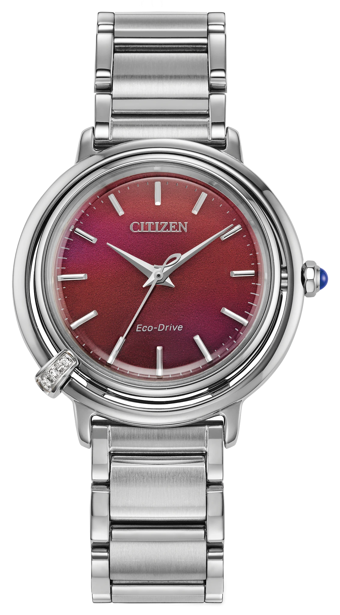 au maison Citizen L Arcly Red Dial Stainless Steel Bracelet EM1091-67X