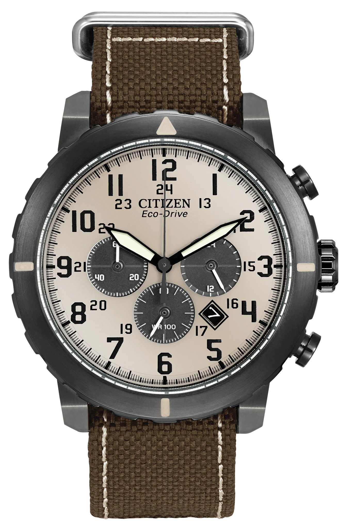 Brycen Ivory Dial Nylon Strap CA4095-04H | CITIZEN
