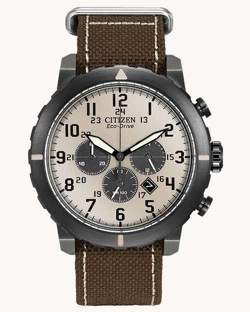Brycen Ivory Dial Nylon Strap CA4095-04H | CITIZEN Brycen Ivory Dial Nylon Strap CA4095-04H | CITIZEN