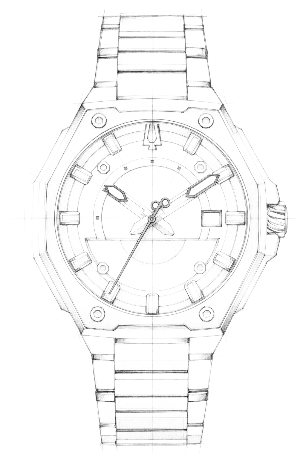 Watch technical diagram