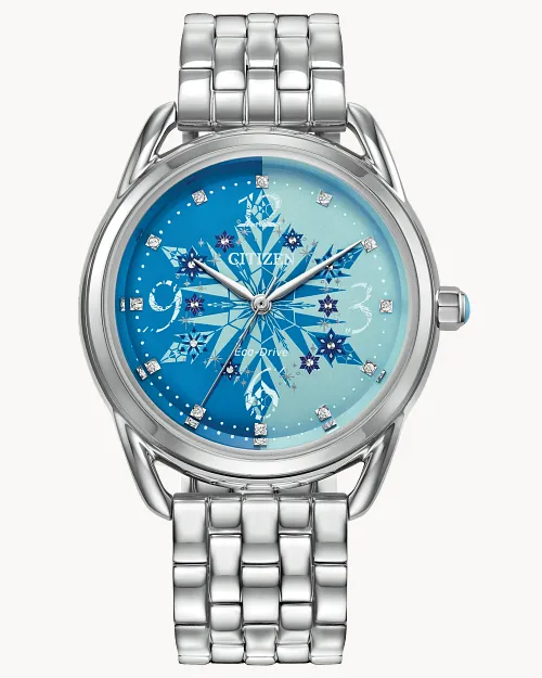 Frozen Blue Dial Stainless Steel Bracelet FE7091 61W CITIZEN