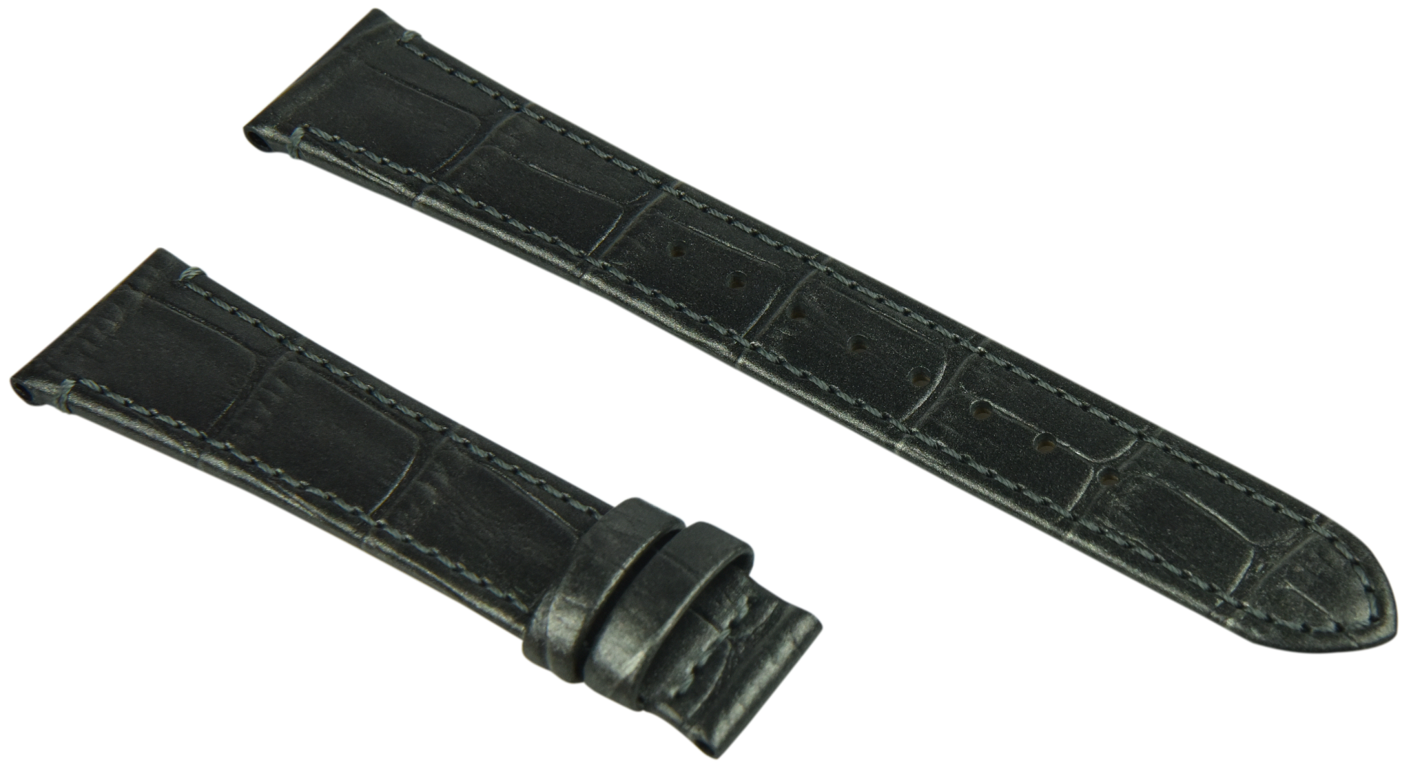 Charcoal Pearlized Alligator Grain (16mm)