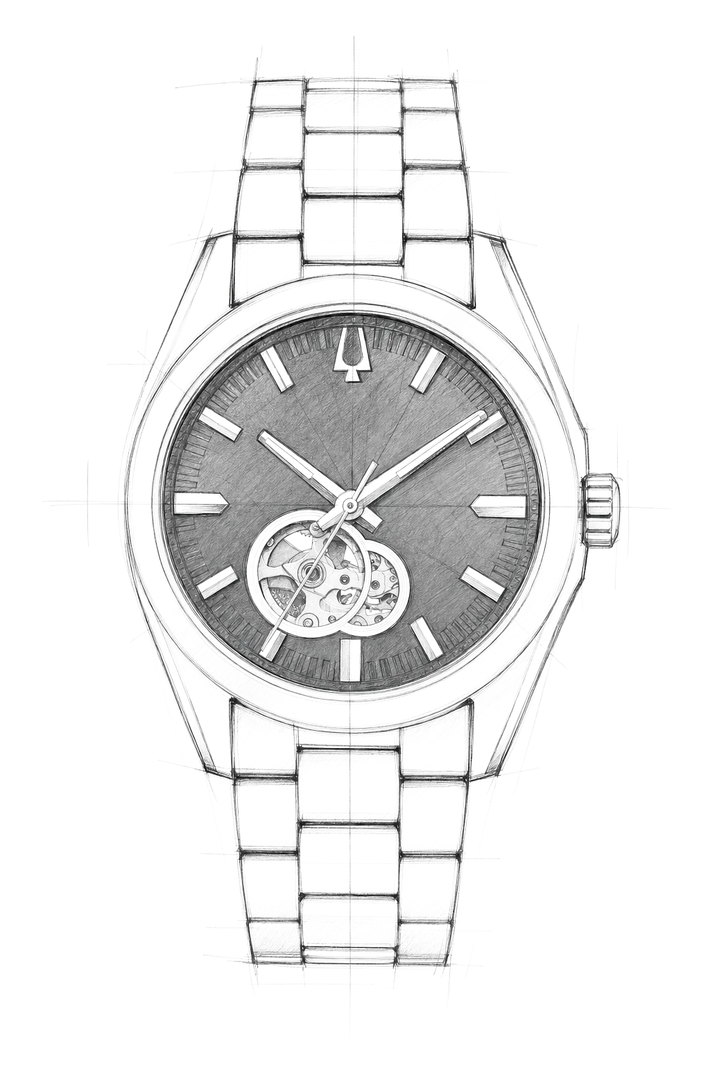 Watch technical diagram