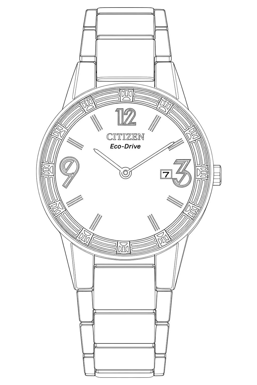 Watch technical diagram