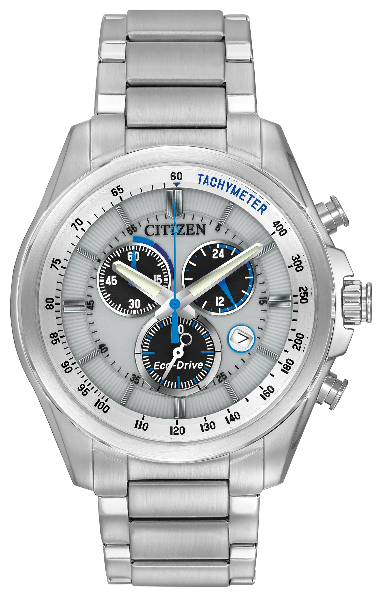 Chandler Silver-Tone Dial Stainless Steel Bracelet AT2130-59A