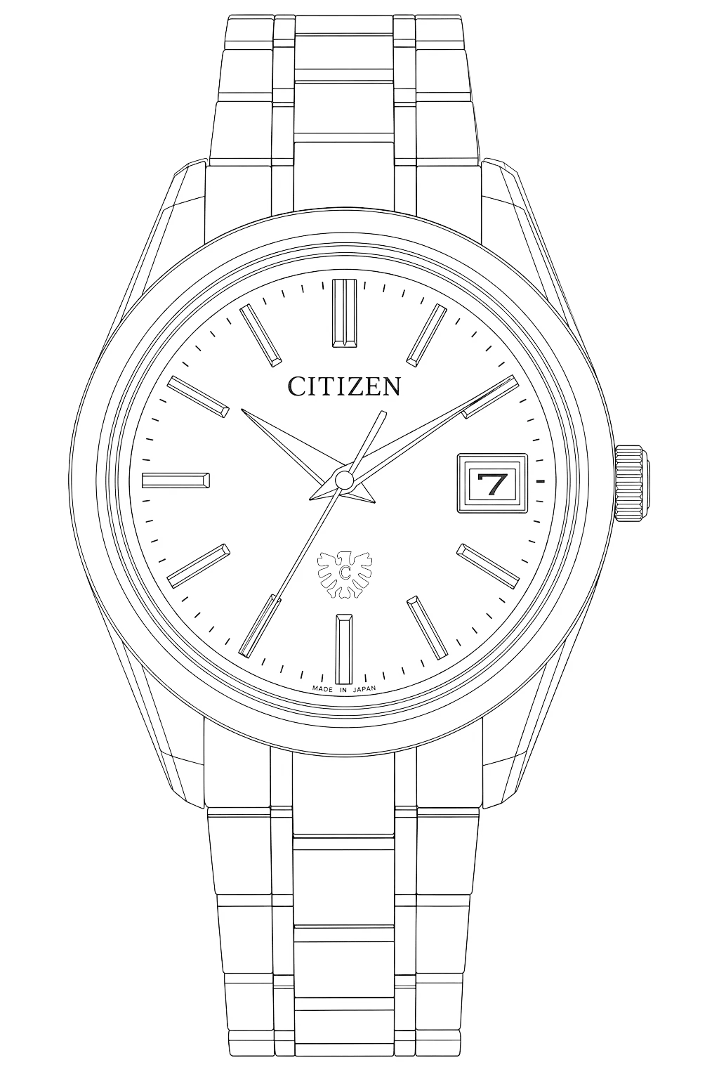 Watch technical diagram