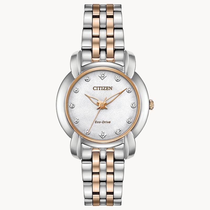 Jolie Ladies Eco Drive EM0716 58A Silver Gold Tone Watch