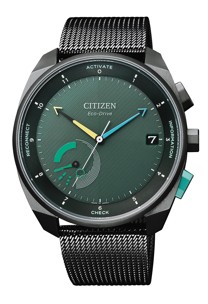 Riiiver Green Dial Stainless Steel Bracelet BZ7005-74X | CITIZEN