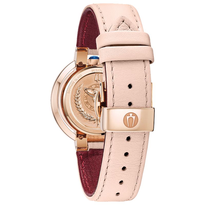 Bulova Rubaiyat Women's Rose Gold Pink Leather Classic Watch